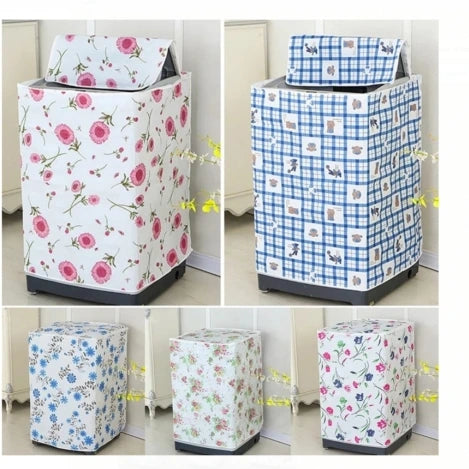 Printed Washing Machine Dust Cover (Random Design)