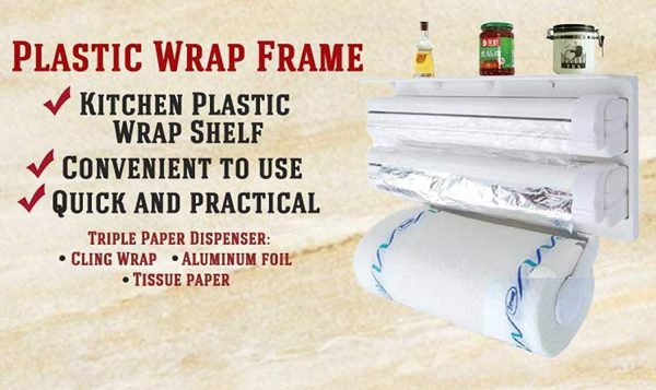 Wall Mount Tissue Paper Dispenser – Triple Paper Roll Dispenser Towel Holder